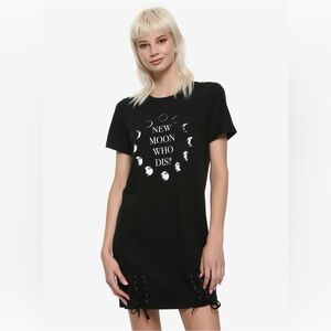 Hot Topic New Moon Who Dis Lace Up Dress, size Medium